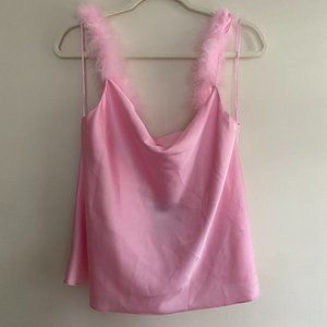 NWT Lelis fluffy pink cami